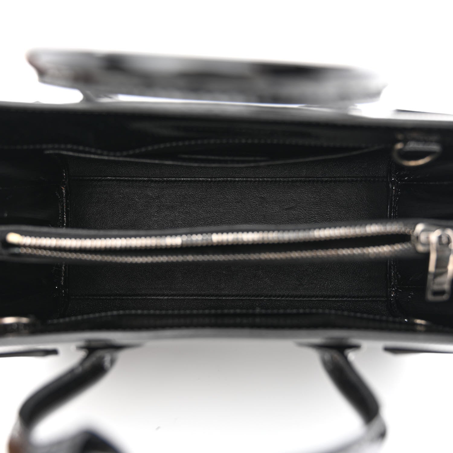 Saint Laurent Ribbed Patent Calfskin Baby Sac De Jour Black 5 of 13