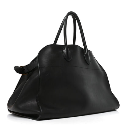 The Row Polished Saddle Calfskin Soft Margaux 15 Black 2 of 9