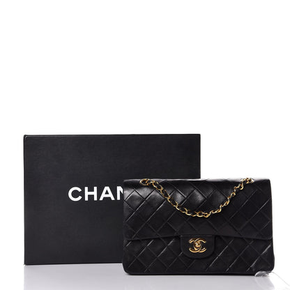 Chanel Lambskin Quilted Medium Double Flap Black 10 of 10