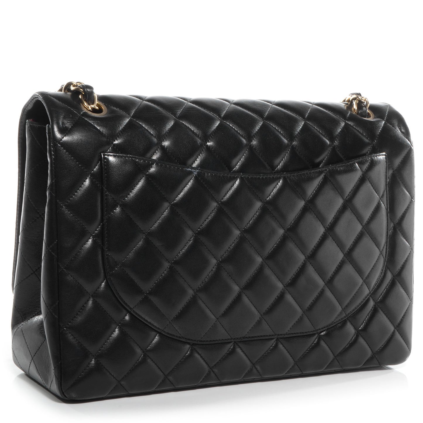 Lambskin Maxi Single Flap Black
