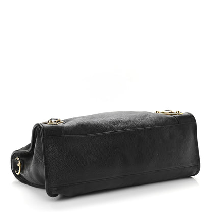 Balenciaga Chevre Gold Metallic Edge Hardware City Black 4 of 10