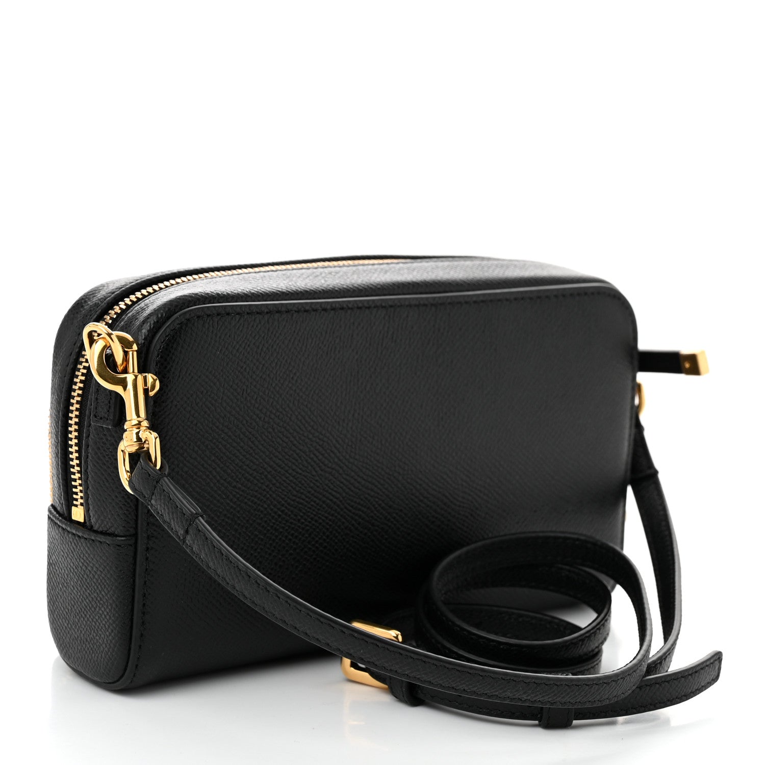 Christian Dior Grained Calfskin Caro Double Pouch Black 3 of 10