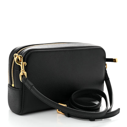 Christian Dior Grained Calfskin Caro Double Pouch Black 3 of 10