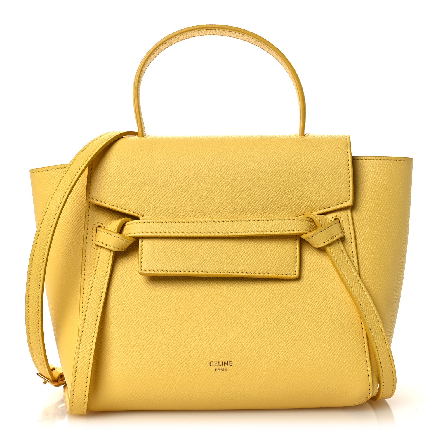 Celine Grained Calfskin Nano Belt Bag Citrus 1 of 15