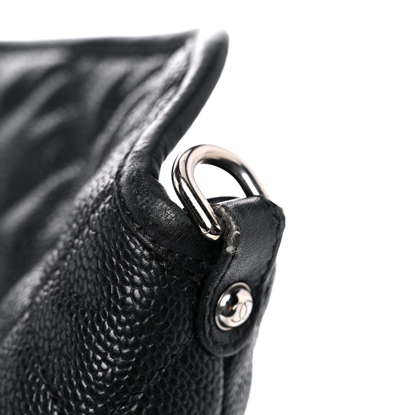 Caviar Quilted French Riviera Shouler Bag Black