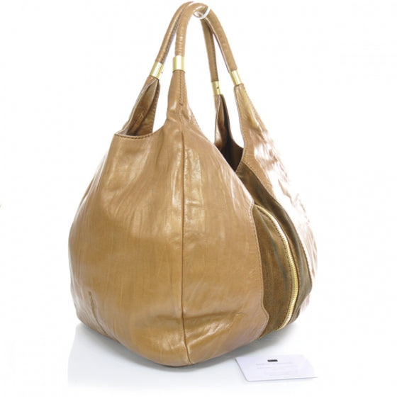 Jimmy Choo Leather Suede Mandah Tote 2 of 11