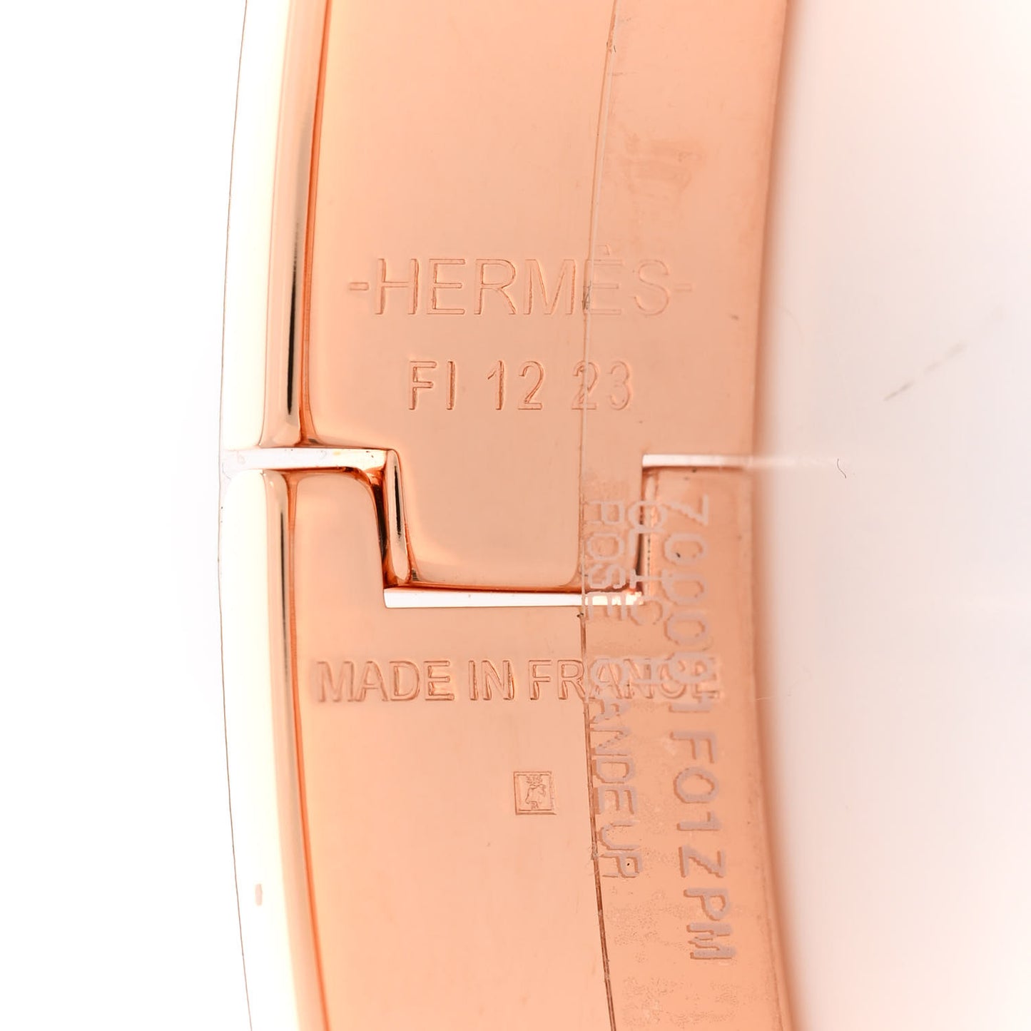 Enamel Narrow Clic Clac H Bracelet PM Rose Candeur