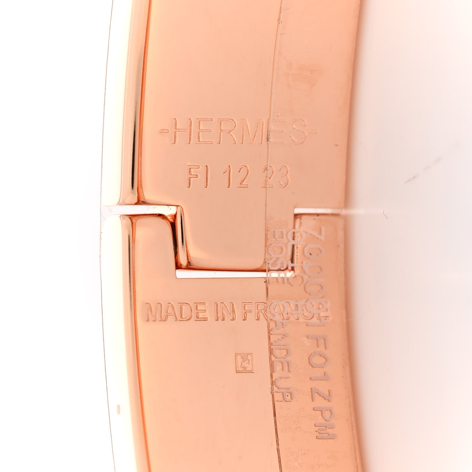 Hermes Enamel Narrow Clic Clac H Bracelet PM Rose Candeur 4 of 5