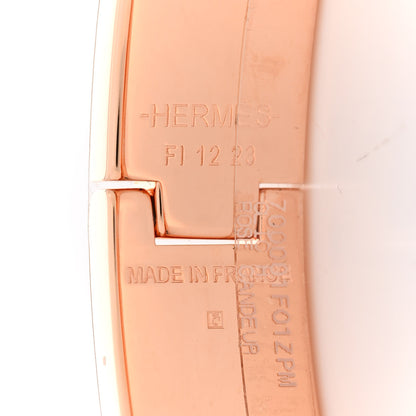 Hermes Enamel Narrow Clic Clac H Bracelet PM Rose Candeur 4 of 5