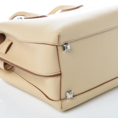 MCM Grained Calfskin Medium Milla Tote Natural 5 of 10
