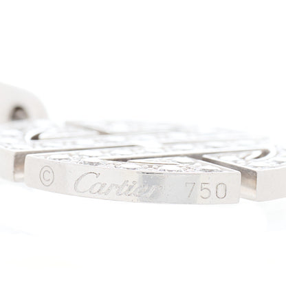Cartier 18K White Gold Diamond Longevity Charm 6 of 6