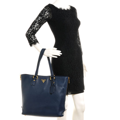 Prada Cervo Deerskin Zipper Detail Tote Bleuette 2 of 11