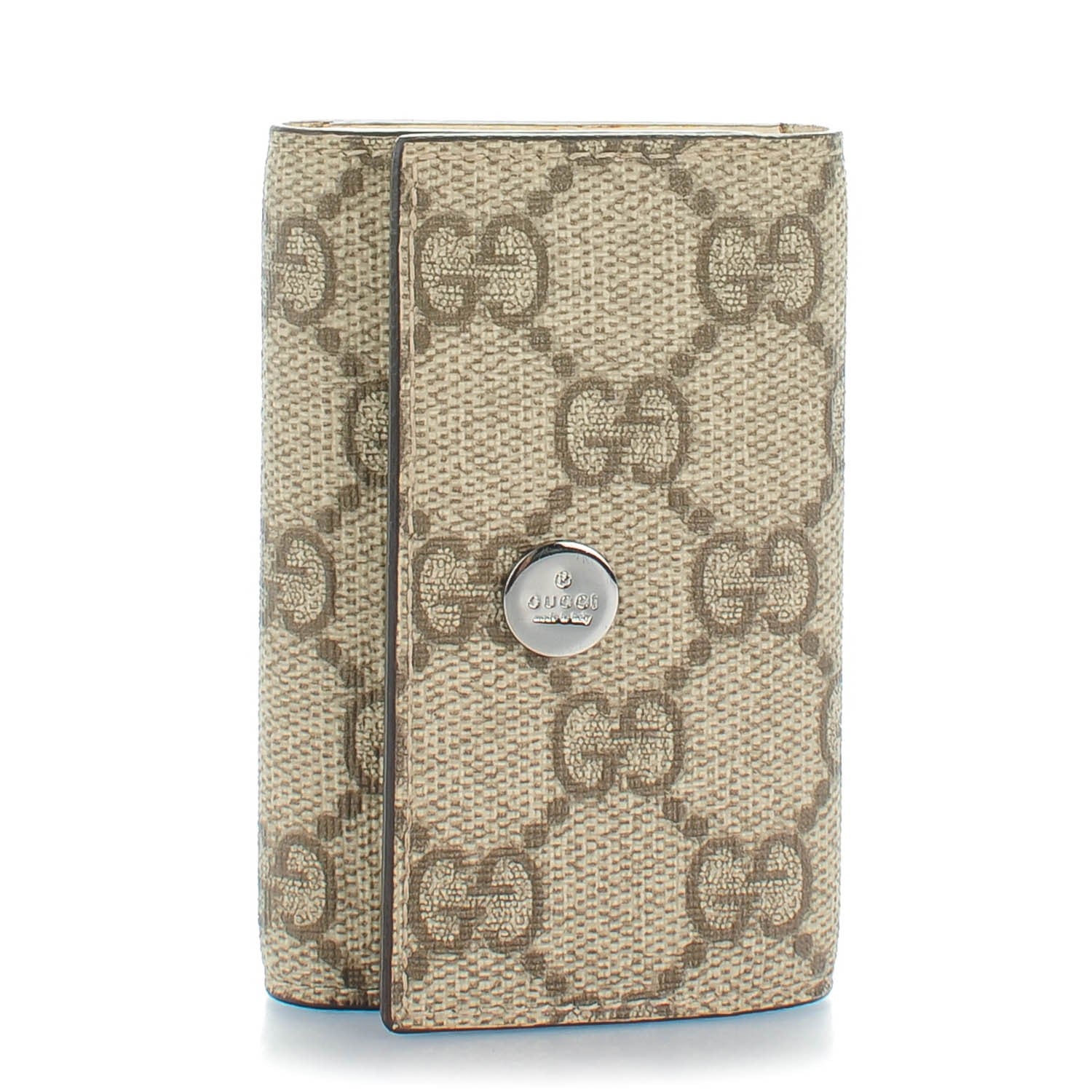 Gucci GG Supreme Monogram 6 Key Holder Case Off White 1 of 8