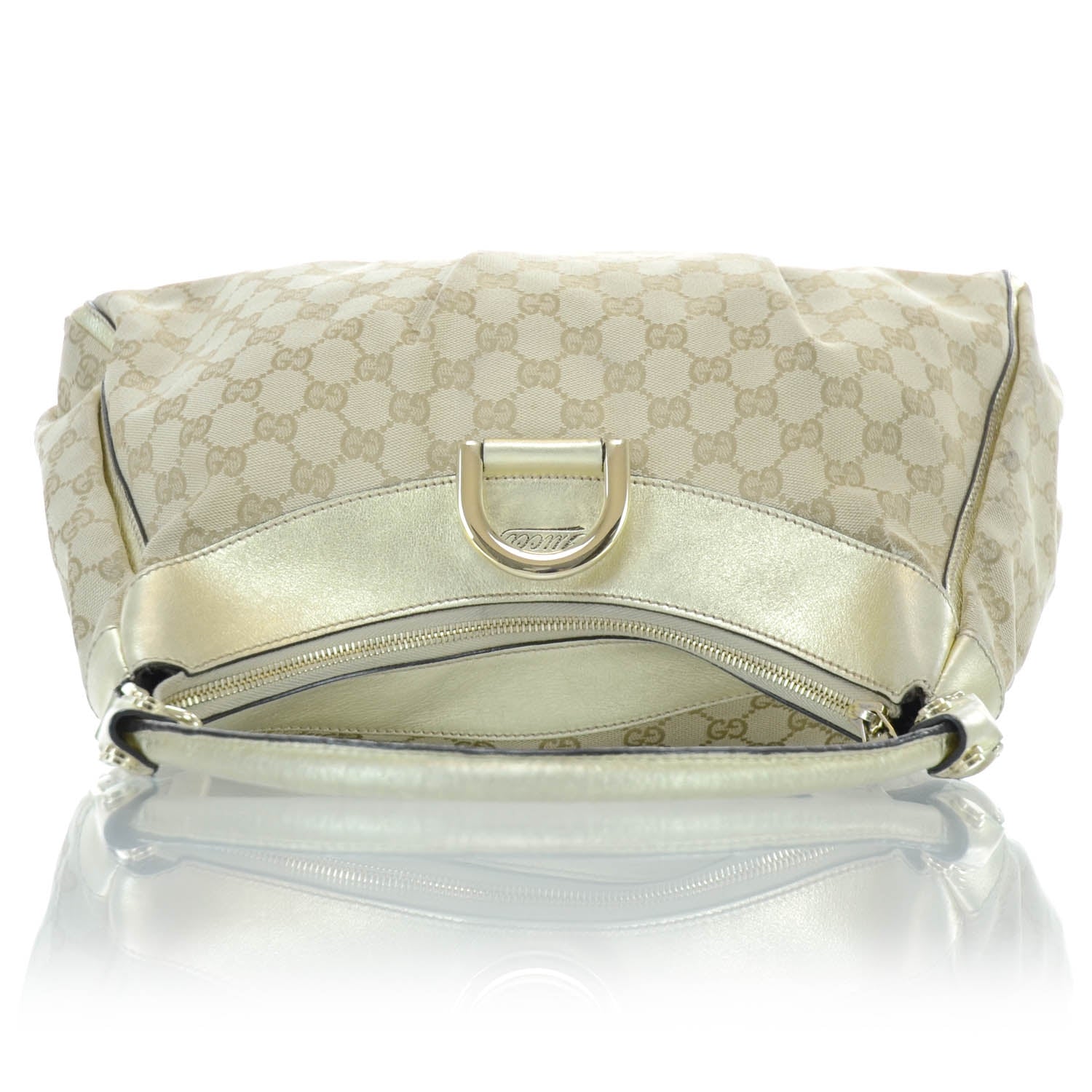 Gucci Monogram D Gold Hobo Metallic 5 of 14