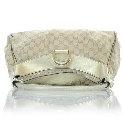 Gucci Monogram D Gold Hobo Metallic 5 of 14