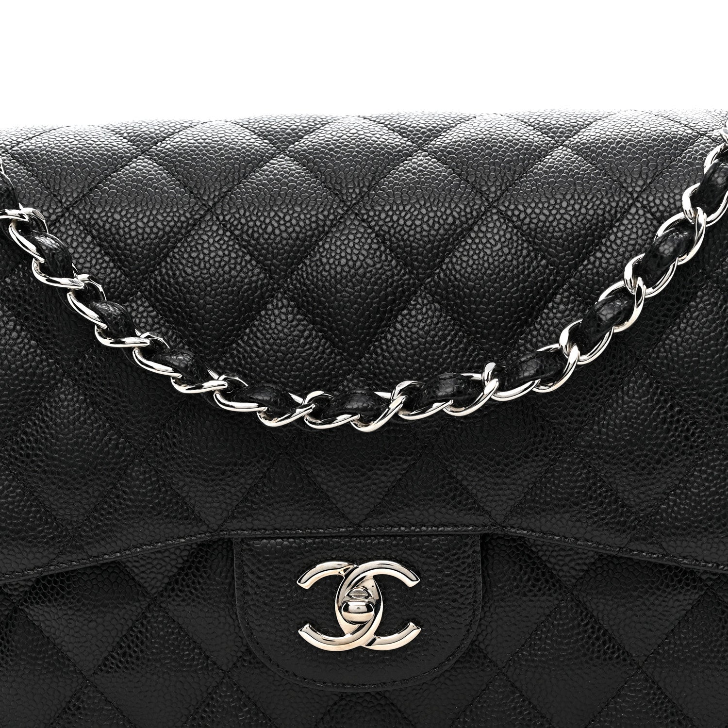 Chanel Caviar Quilted Jumbo Double Flap Black 8 of 10