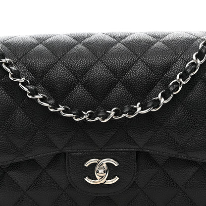 Chanel Caviar Quilted Jumbo Double Flap Black 8 of 10