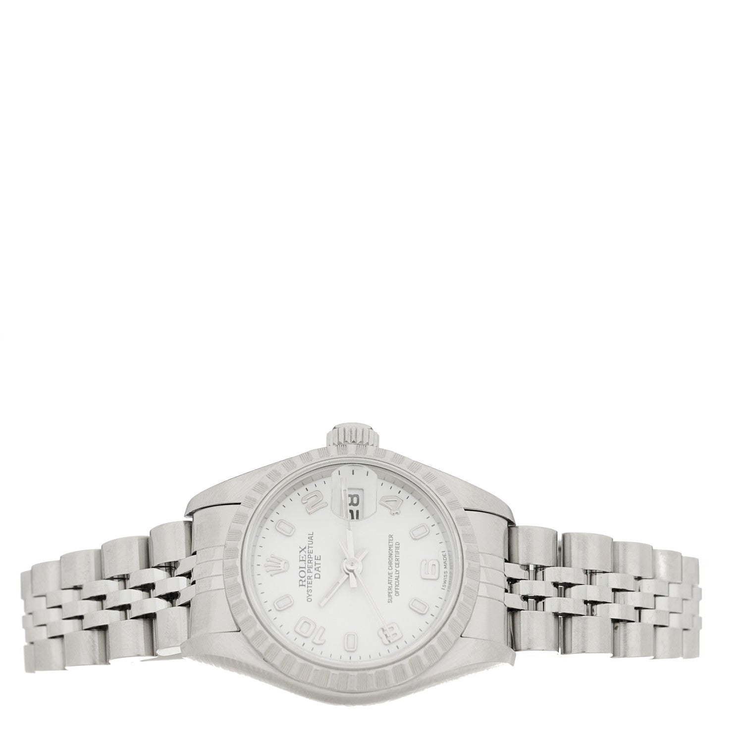 Rolex Stainless Steel 26mm Oyster Perpetual Date Watch White 79240 2 of 4