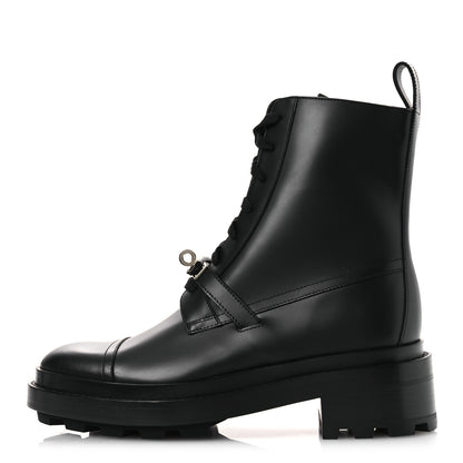 Hermes Glossed Calfskin Funk Ankle Boots 38.5 Black 1 of 11