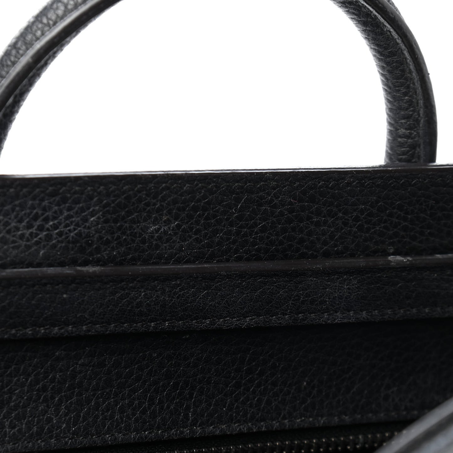 Drummed Calfskin Nano Luggage Black