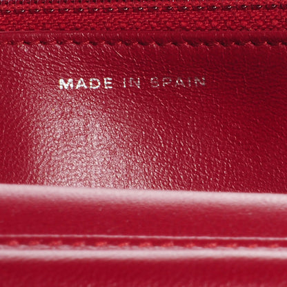 Chanel Lambskin Quilted Wallet On Chain WOC Red 7 of 9