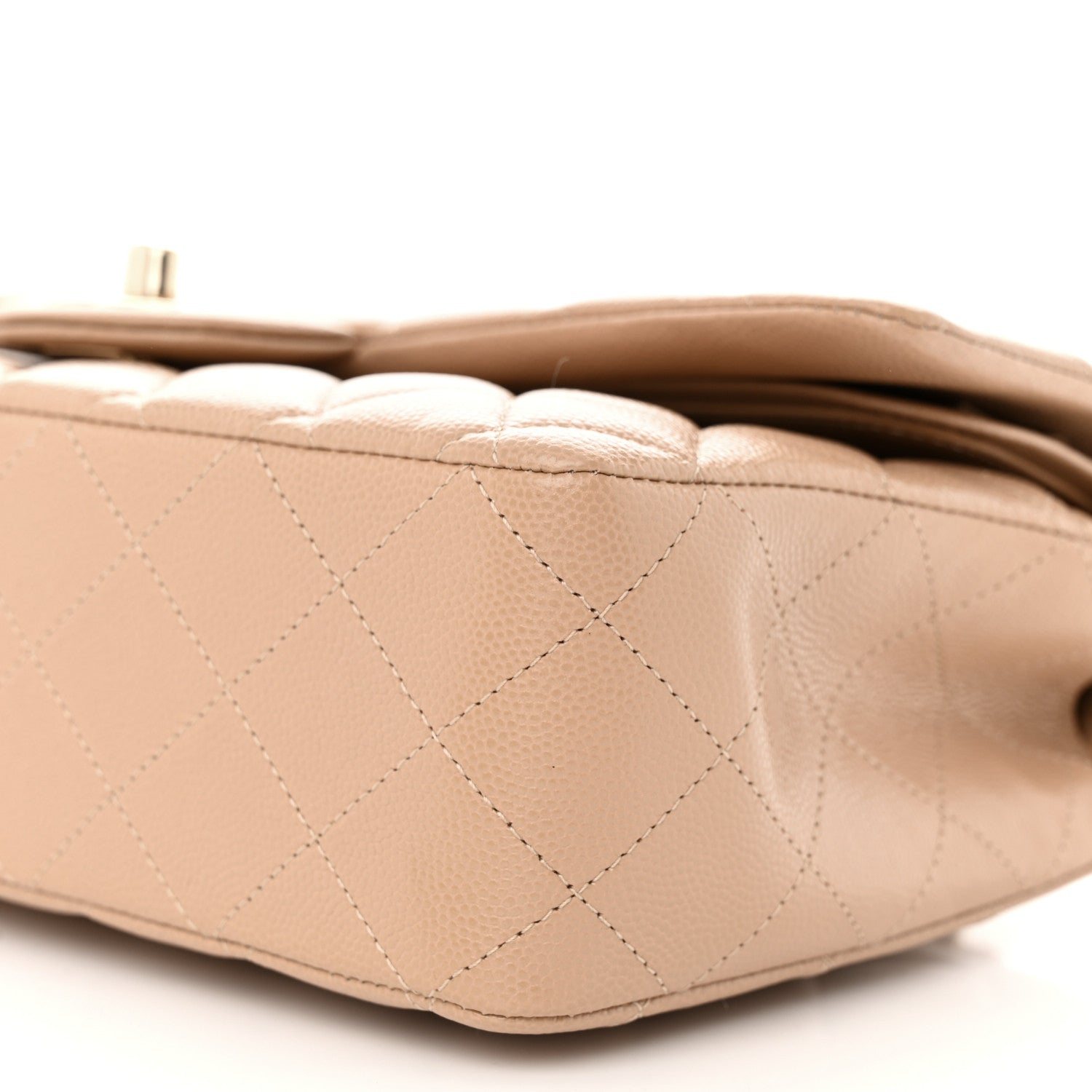 Chanel Caviar Quilted Medium Double Flap Beige 10 of 11