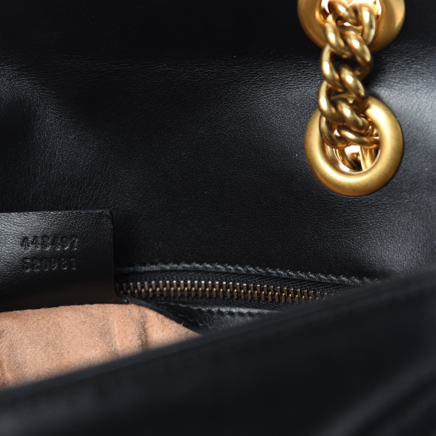 Gucci Calfskin Matelasse Small GG Marmont Shoulder Bag Black 10 of 11