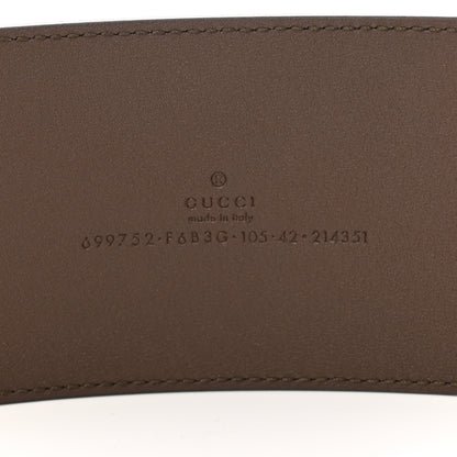 Gucci Monogram Calfskin GG Marmont Wide Belt 105 42 Beige Ebony 5 of 6