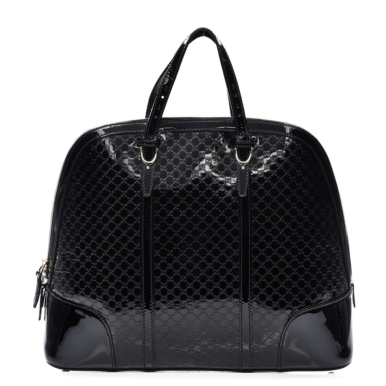 Gucci Patent Microguccissima Large Nice Top Handle Dome Bag Black 2 of 14