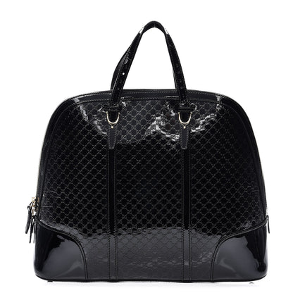 Gucci Patent Microguccissima Large Nice Top Handle Dome Bag Black 2 of 14