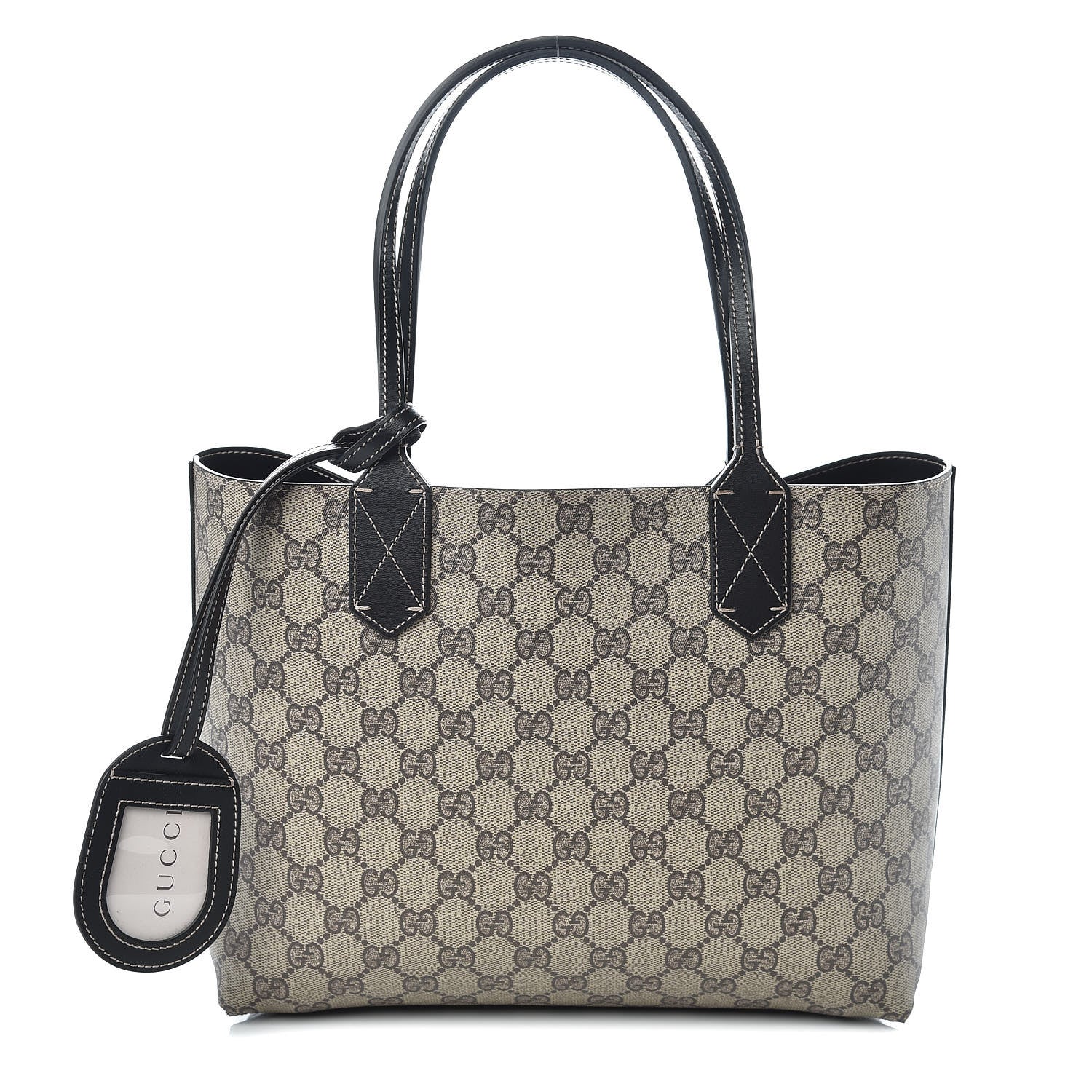 Gucci GG Supreme Monogram Small Reversible Tote Beige Black 1 of 13