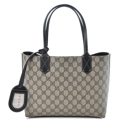 Gucci GG Supreme Monogram Small Reversible Tote Beige Black 1 of 13