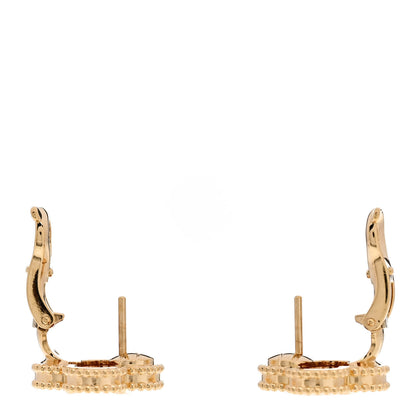 Van Cleef & Arpels VAN CLEEF & ARPELS 18K Yellow Gold Carnelian Vintage Alhambra Earrings 3 of 5