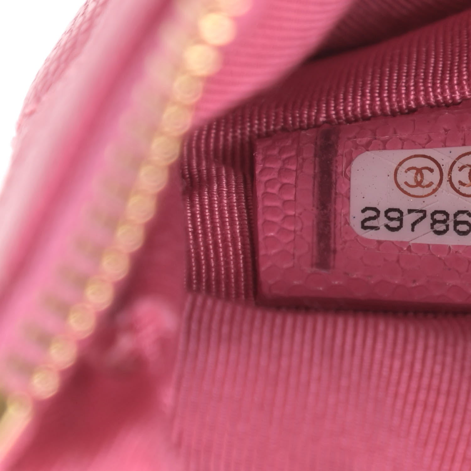 Chanel Caviar Quilted Small Cosmetic Case Pink 7 of 7