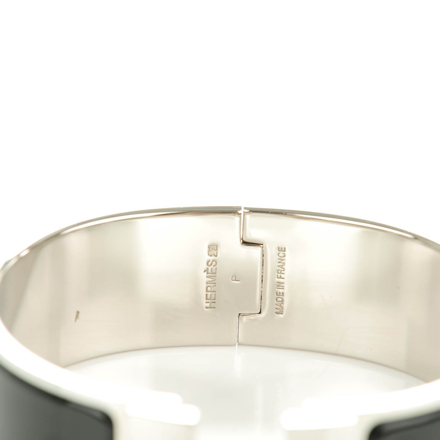 Enamel Wide Clic Clac H Bracelet GM Black