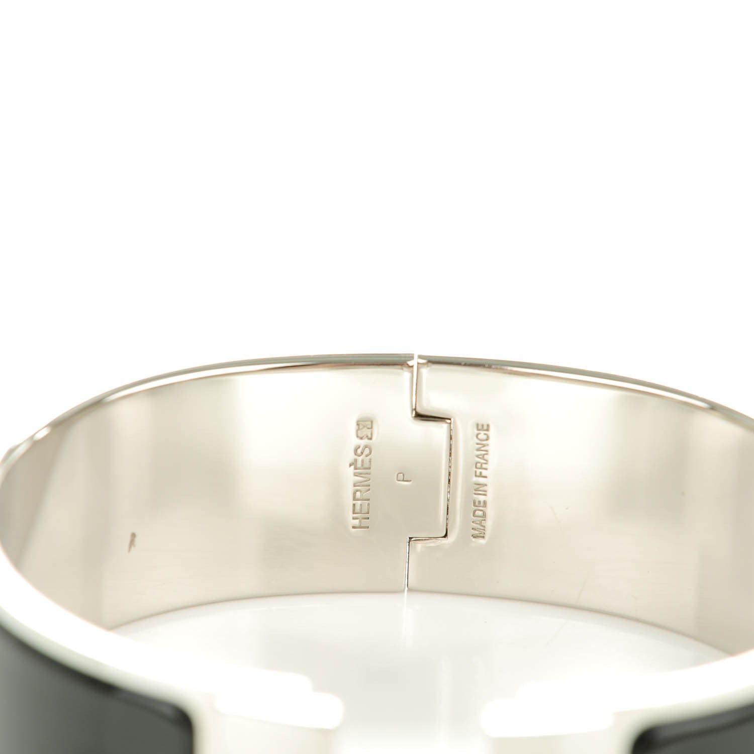 Hermes Enamel Wide Clic Clac H Bracelet GM Black 3 of 5