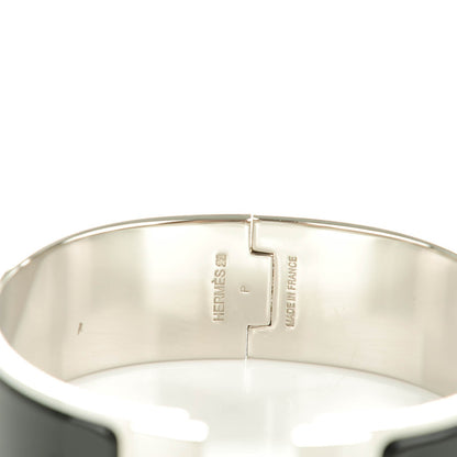Hermes Enamel Wide Clic Clac H Bracelet GM Black 3 of 5