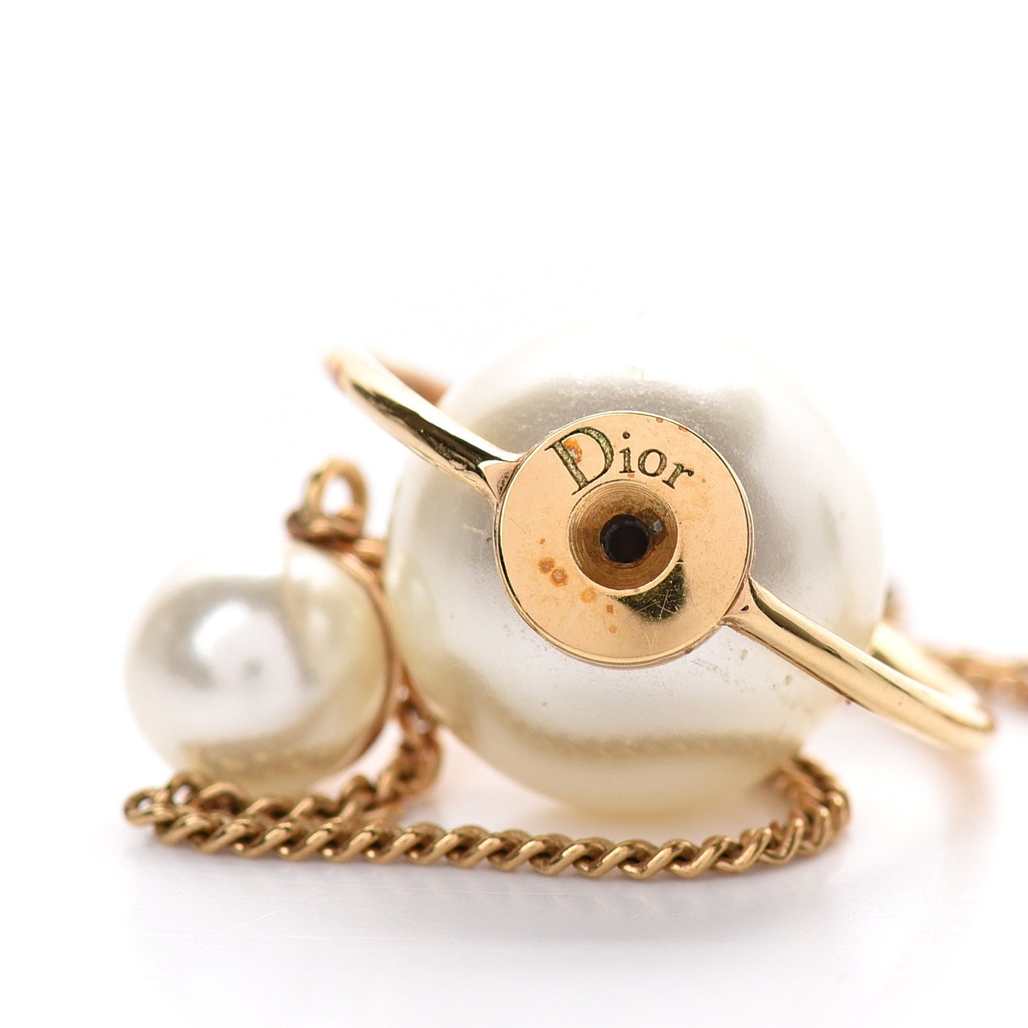 Pearl Tribales Dangle Chain Earrings Gold