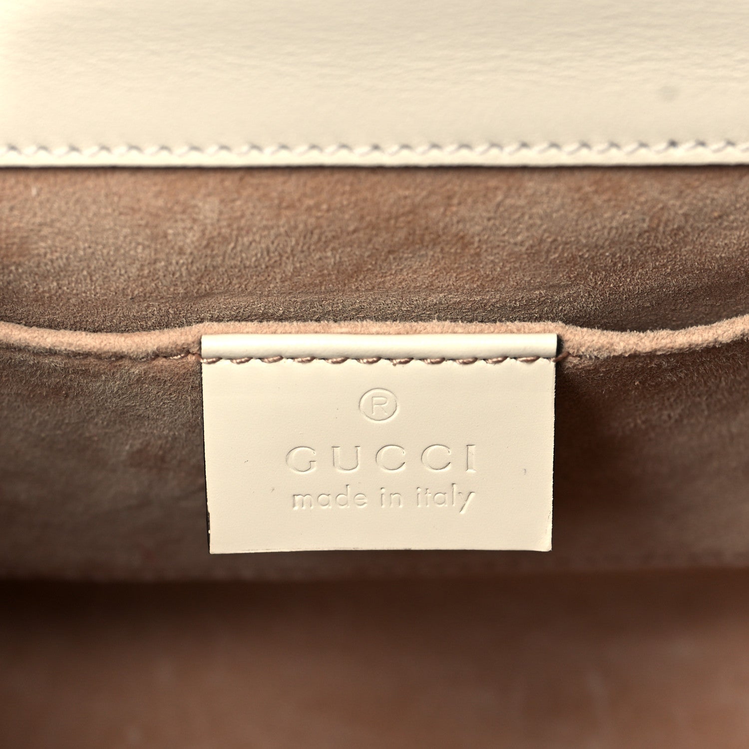Gucci Calfskin Floral Embroidered Small Padlock Shoulder Bag White 6 of 12