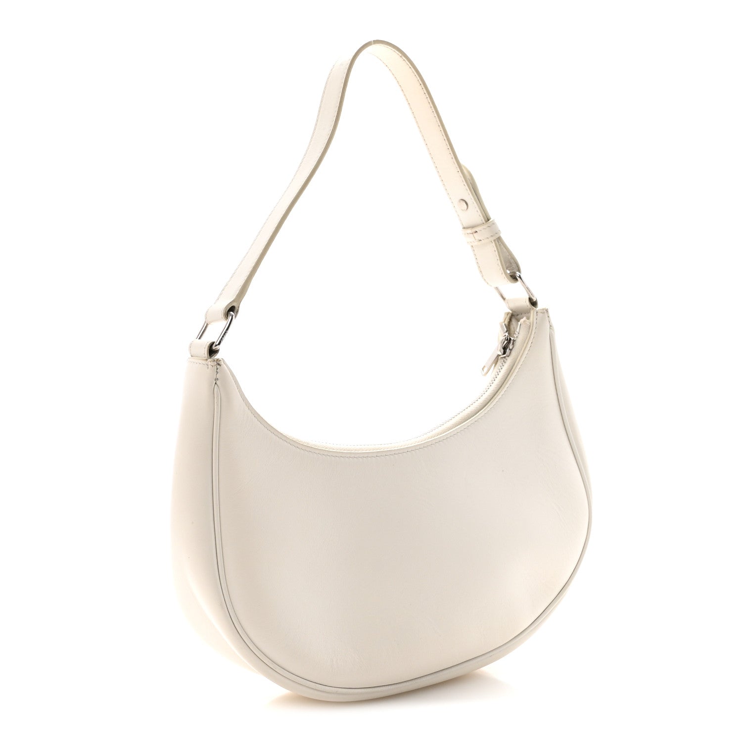 Celine Smooth Calfskin Ava Logo Shoulder Bag White 3 of 9