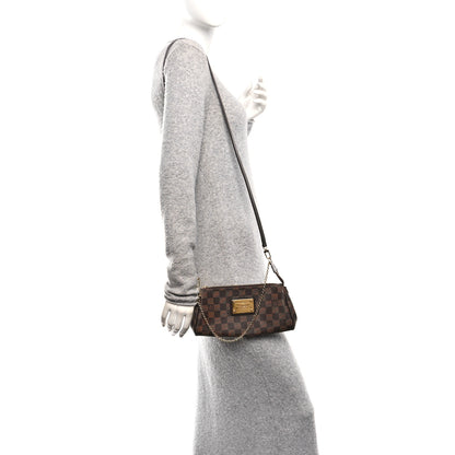 Louis Vuitton Damier Ebene Eva Clutch 2 of 11