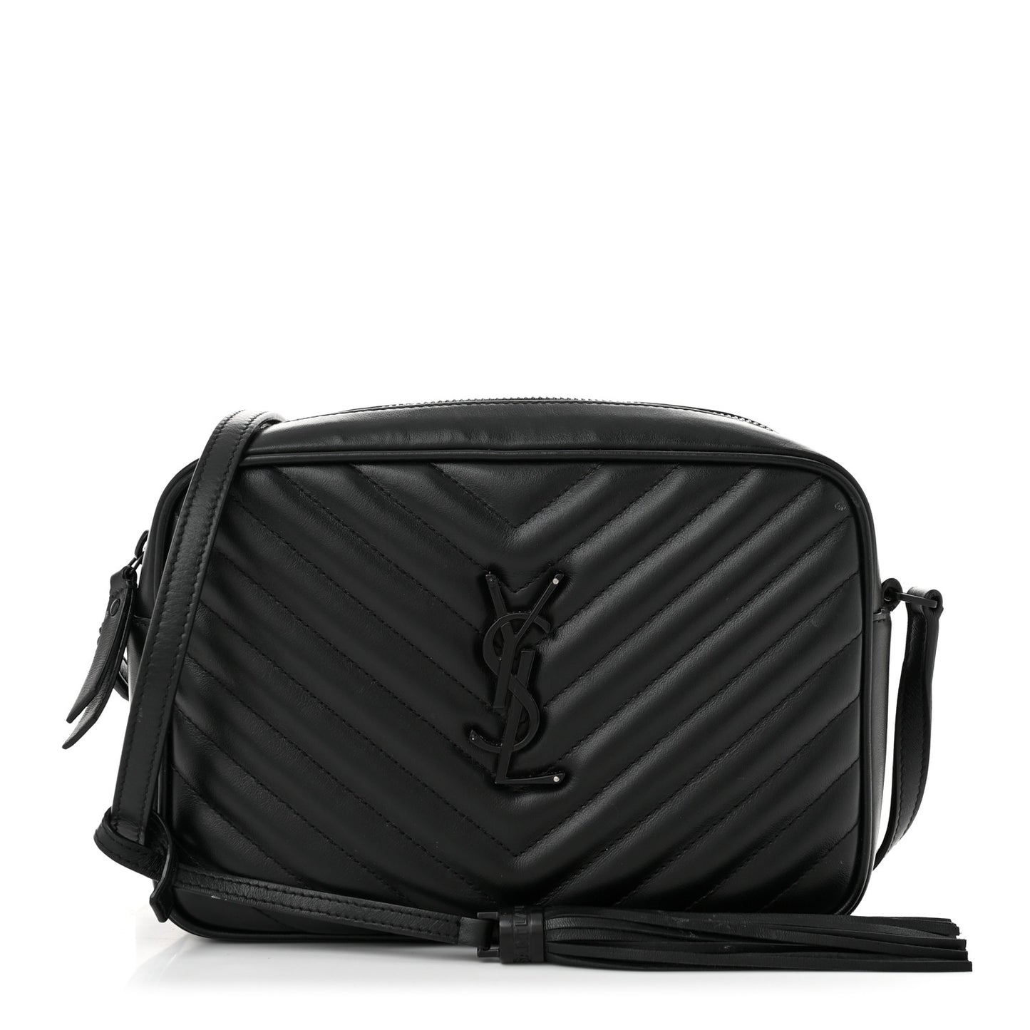 Calfskin Matelasse Monogram Monochrome Lou Camera Bag Black