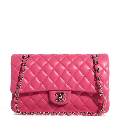 Chanel Lambskin Medium Double Flap Dark Pink 1 of 9