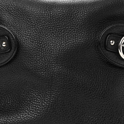 Salvatore Ferragamo Grained Calfskin Gancio Top Handle Convertible Satchel Black 7 of 10