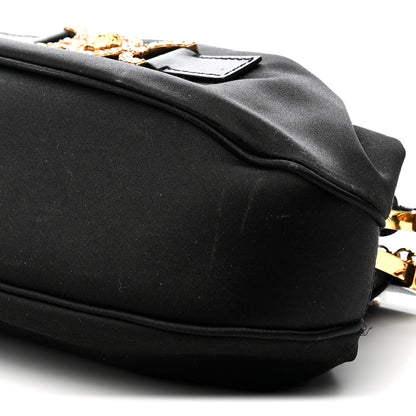 Versace Satin Crystal Medusa 95 Plaque Clutch Black 16 of 19