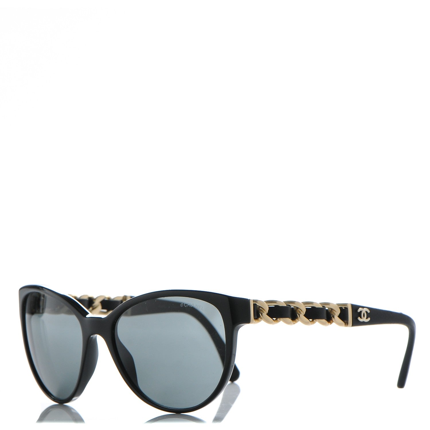 Chanel Butterfly Chain Sunglasses 5215-Q Black 1 of 7