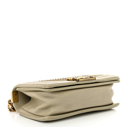 Chanel Metallic Lambskin Small Scaled Boy Flap Gold 4 of 12