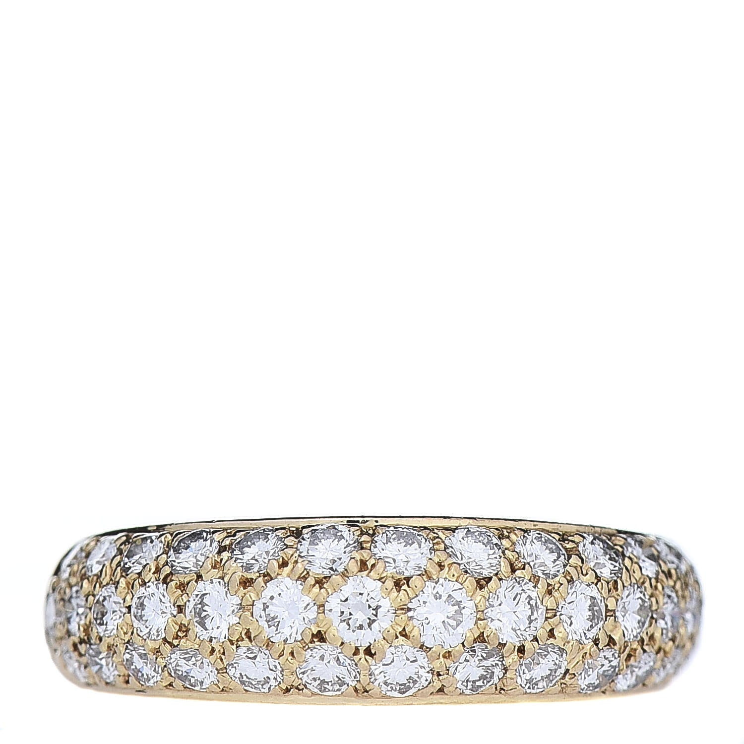 Cartier 18K Yellow Gold Diamond 6mm Etincelle de Band Ring 47 4 1 of 7