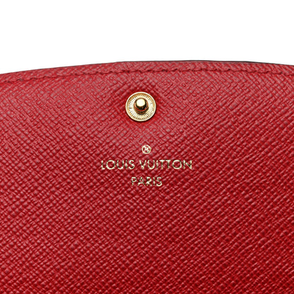 Louis Vuitton Damier Ebene Emilie Wallet Red 6 of 12