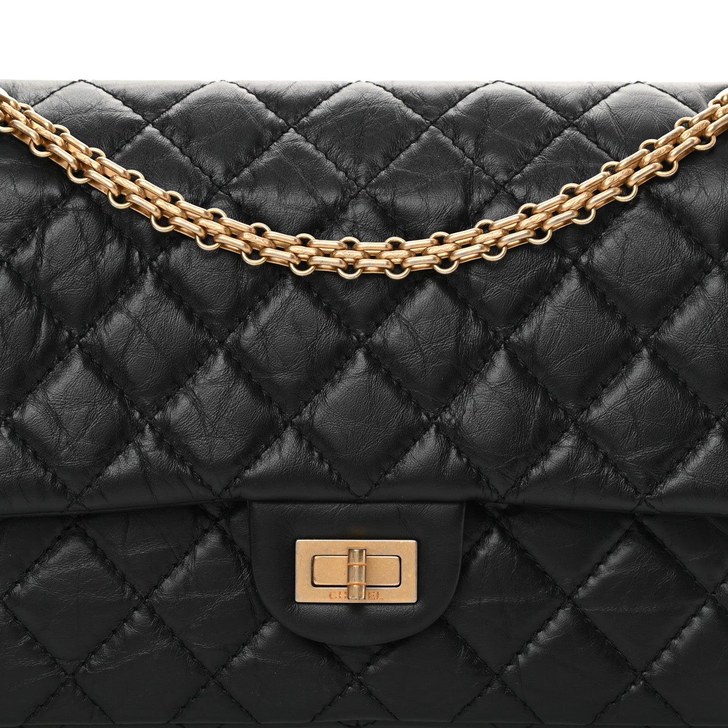 Chanel Aged Calfskin Quilted 2.55 Reissue 226 Flap Black 8 of 10